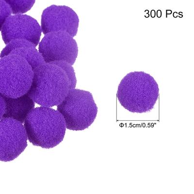 Pom Felt Balls Fabric 1.5cm 15mm for Craft Project DIY, 300 Pcs