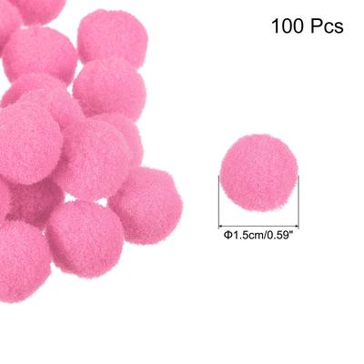 Pom Felt Balls Fabric 1.5cm 15mm for Crafts Project DIY, 100 Pcs