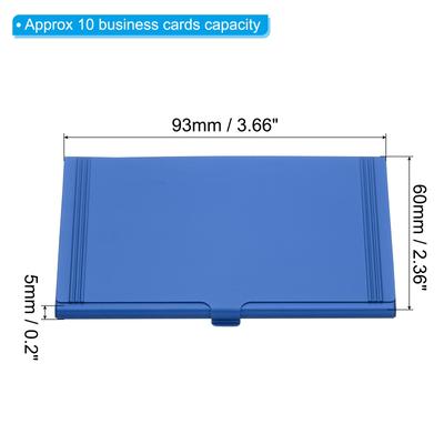 2Pcs Business Card Holder, Aluminum Alloy Flip Cover Name Cards Case