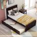 Modern Twin Size Platform Bed with Twin Size Trundle