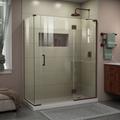 Dreamline Unidoor-X 59-1/2 Inch W x 34-3/8 Inch D x 72 Inch H Frameless Hinged Shower Enclosure E32906534R-06