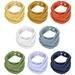 Muslin Bandana Drool Bibs in 8 Colors for Teething and Drooling Soft and Absorbent Organic Cotton Multi-Layered Muslin Baby Bibs