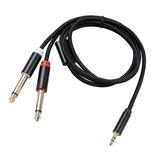 LBECLEY 2 To The 1 To The 1 To The 3 3.5Mm Jack To Dual 6.35Mm Cable Aux Cable 2 Mono 6.5 Jack To 3.5 Male for Mixing Amplifier Speakers 6.5Mm 3.5 Jack Splitter Cable B One Size