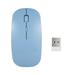 Walmeck 2.4G Wireless Portable Ultra-thin Mute 4 Keys Wireless Optical 1600DPI for Desktop Computer Laptop Blue