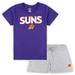 Women's Fanatics Branded Purple/Heather Gray Phoenix Suns Plus Size T-Shirt & Shorts Combo Set