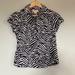 Michael Kors Tops | Awesome Euc Zebra Print Michael Kors Top Size Medium Petite | Color: Black/White | Size: Mp