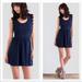 Anthropologie Dresses | Anthropologie Navy Scalloped A-Line Dress | Color: Blue | Size: S