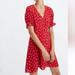 Madewell Dresses | Madewell Nwt Petite Ruffle Sleeve Dress | Color: Red | Size: 8p
