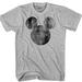 Disney Shirts | Disney Mickey Mouse Distressed Head Vintage Silhouette Men's Graphic Tee | Color: Black/Gray | Size: M