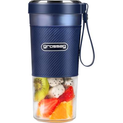 GROSSAG Akku-Smoothie-Maker "to-go blau - MX 10.09 1381" Zerkleinerer blau (blau/transparent)