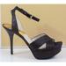 Michael Kors Shoes | Michael Kors Gideon Sandal Platform High Heels Black Glitter Sparkle Size 8.5 | Color: Black | Size: 8.5