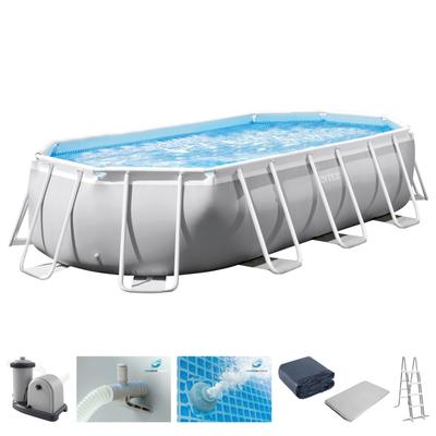 Framepool INTEX "Prism Frame", grau, B:274cm H:122cm L:503cm, Schwimmbecken, 5-tlg., BxLxH: 274x503x122 cm