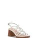 Lucky Brand Bassie Strappy Block Heel - Women's Accessories Shoes High Heels in Open White/Natural, Size 7.5