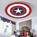 Captain America Ceiling Light LED Creative Ceiling Lamp Wall Lamp Dimmable with Remote Control Metal Acrylic Lamp Shade Children's Room Bedroom Kindergarten Decorative Lighting,40cm