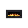 Ezee Glow Mini Zara 42" Black Wall Mounted or Recessed/Built in Electric Fire