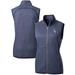 Women's Cutter & Buck Heather Navy Chicago White Sox Americana Logo Mainsail Sweater-Knit Full-Zip Vest