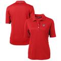 Women's Cutter & Buck Red Miami Marlins Americana Logo DryTec Virtue Eco Pique Recycled Polo