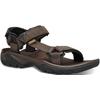Sandale TEVA "Terra Fi 5 Universal Leather Mens", Gr. 42, braun, Leder, Synthetik, sportlich, Schuhe Outdoorsandale, mit Klettverschluss