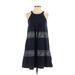 Gap Casual Dress - A-Line Crew Neck Sleeveless: Blue Dresses - Women's Size X-Small