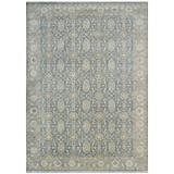 Blue/Gray 108 x 72 x 0.25 in Area Rug - Bokara Rug Co, Inc. High-Quality Hand-Knotted Area Rug in Light Blue/Light Gray/Yellow Wool | Wayfair