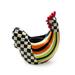 MacKenzie-Childs Avant Garden Chicken Stripe Planter Resin/Plastic in Black/Brown/Green | 13.25 H x 11.5 W x 7 D in | Wayfair 35514-1930