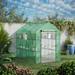 Outsunny 7' W x 5' D Hobby Greenhouse Polyethylene Film/Steel in Gray/Green | 76.75 H x 84.25 W x 56.25 D in | Wayfair 845-411V00GN