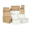 Boîte de freins optiques en papier kraft emballage cadeau express carton blanc et brun boîte