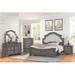 Rosalind Wheeler Azoriah Bedroom Set 5 pc Upholstered in Gray | 72 H x 66.5 W x 87 D in | Wayfair 76A0B3D860E34646B1F19F8087DFF9B8