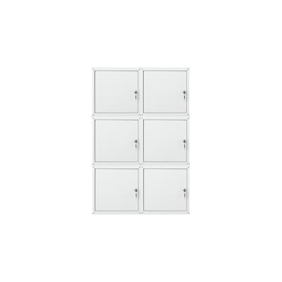 PROREGAL Mega Deal 6x Schließfachwürfel Cubic, HxBxT 35x35x35cm, Grau, Spind Spindschrank Schließfachschrank Schließfach