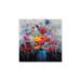 Ivy Bronx Bouquet I by Scott Naismith - Unframed Graphic Art Plastic/Acrylic in Black/Blue/Gray | 24 H x 24 W x 0.25 D in | Wayfair