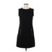 Gap Casual Dress - Shift Crew Neck Sleeveless: Black Print Dresses - Women's Size 4