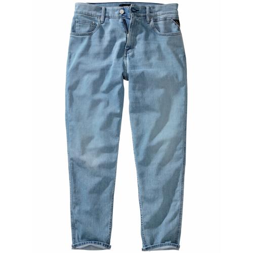 Replay Herren Jeans Hose Tapered Fit Hellblau einfarbig