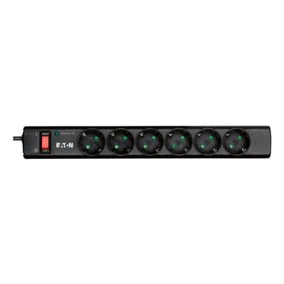 Eaton 6-fach Steckdosenleiste »Protection Strip 6« schwarz, 39x4.1x5.2 cm