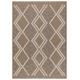 Tapis intérieur et extérieur aspect jute scandinave marron-160x230