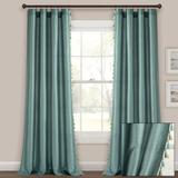 Lush Decor Luxury Regency Faux Silk Two Tone Tassel Window Curtain Panels Set