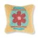 8" x 8" Flower Egg Hooked Pillow