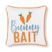 10" x 10" Bunny Bait Embroidered Throw Pillow