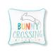 10" x 10" Bunny Crossing Embroidered Throw Pillow