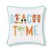 10" x 10" Beach Time Embroidered Throw Pillow