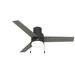 HUNTER - 51949 - Hunter 52 inch Brunner Matte Black Low Profile Ceiling Fan with LED Light Kit and Pull Chain