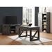 Avondale 60" TV Console, Barn Door Entertainment Stand, Wood Accent Cabinet, Brown