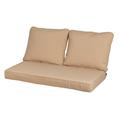 Aoodor Loveseat Cushions Set 46.5 x24.4 x3.9 Deep Seating Bench Chair Cushions with Back Pillows Seat Cushion and Dust Jacket for Indoor and Outdoor - 3 Piece Set