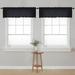 OVZME Sheer Window Valance Curtains Light Filtering Kitchen Valances Windows Treatment Small Rod Pockets Voile Sheer Curtains for Living Room/Bathroom/Basement 4PCS Set 40 x 14 In Black