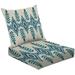 2-Piece Deep Seating Cushion Set Carpet ethnic tribal art Ethnic ikat seamless American Mexican style Outdoor Chair Solid Rectangle Patio Cushion Set