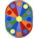 Joy Carpets 1676CC Kid Essentials Color Wheel Early Childhood Oval Rugs Multi Color - 5 ft. 4 in. x 7 ft. 8 in.