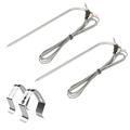 Hisencn 2Pcs High Temperature Meat Probe for Camp Chef Smoker Grill Temeprature Sensor 3.5mm Plug Grill Meat BBQ Probe Replacement Part with Stainless Steel Probe Clip