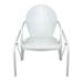 Northlight Outdoor Retro Metal Tulip Glider Patio Chair White