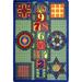 Joy Carpets 1447C-01 Kid Essentials Games Galore Active Play & Juvenile Rectangle Rugs 01 Multi Color - 5 ft. 4 in. x 7 ft. 8 in.