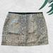 Anthropologie Skirts | Anthropologie Sanctuary Silver & Gold Metallic Snakeskin Animal Print Mi | Color: Gold/Silver | Size: S