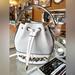 Michael Kors Bags | New Michael Kors Devon Light Cream Leather Crossbody Bucket Handbag $398 | Color: Cream/White | Size: 9”W X 8”H X 4.75”D